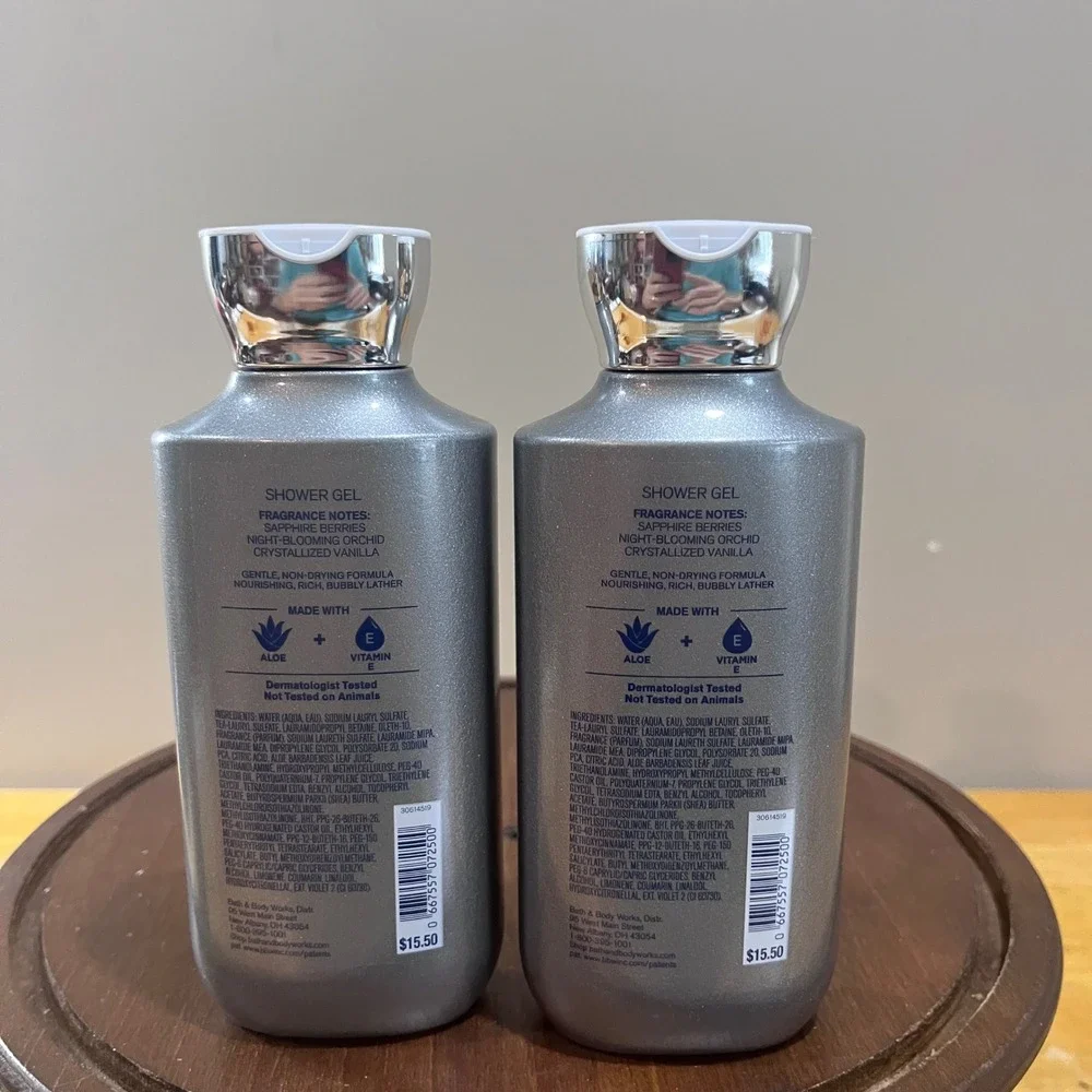 Bath & Body Works Dream Bright‎ Shower Gel 10oz Set of 2 Sapphire Berry Vanilla